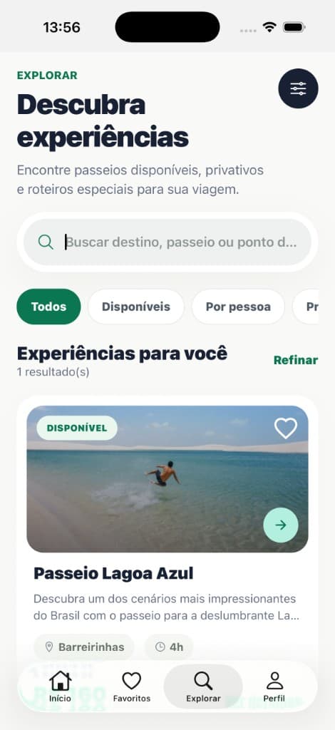 Descubra experiências